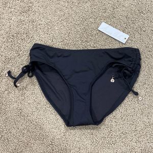 Anne Cole Side Tie Bikini Bottoms Black Size Large
